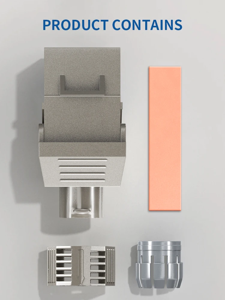 Kép 4: RJ45 CAT8 CAT7 CAT6A Alapkő jacket háló shielded tool-free Kapcsolás 180 Fok típusa Cink Keverés Modul Adapter Kapcsolás