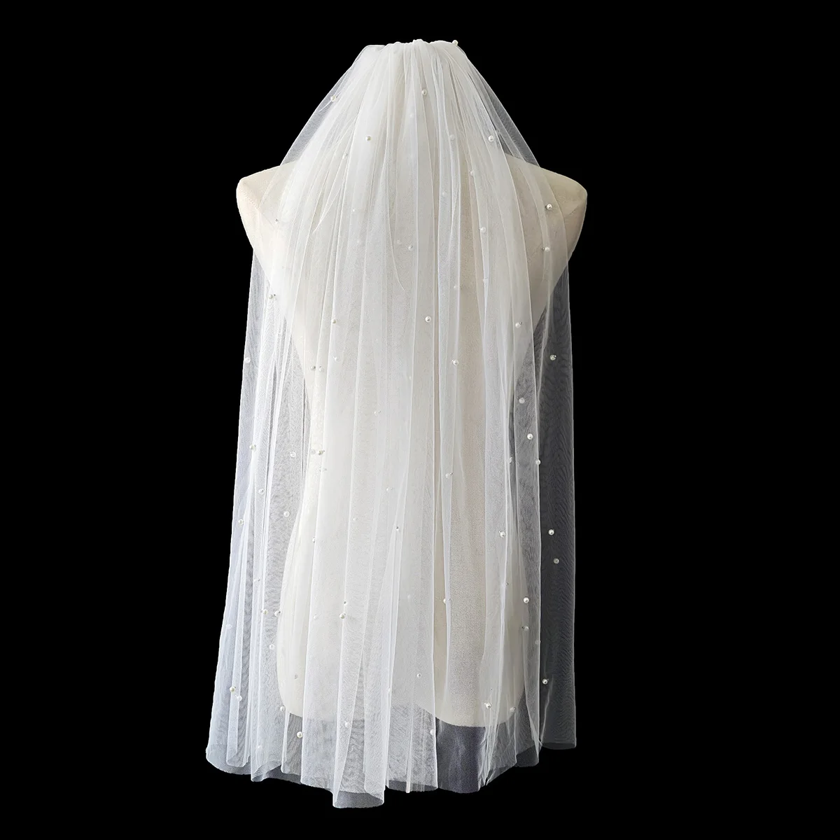 

Элегантная белая жемчужная вуаль с расческой для волос, удобная заколка для волос, вуаль для женщин, свадебная шаль, кружевные тюлевые аксессуары для волос