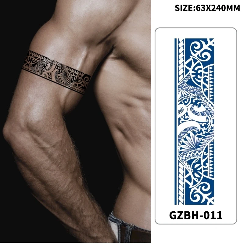 Size:63*240cm  2023 New Semi Permanent Herbal Juice Armband Tattoo Sticker Waterproof Arm And Arm Tattoo Sticker