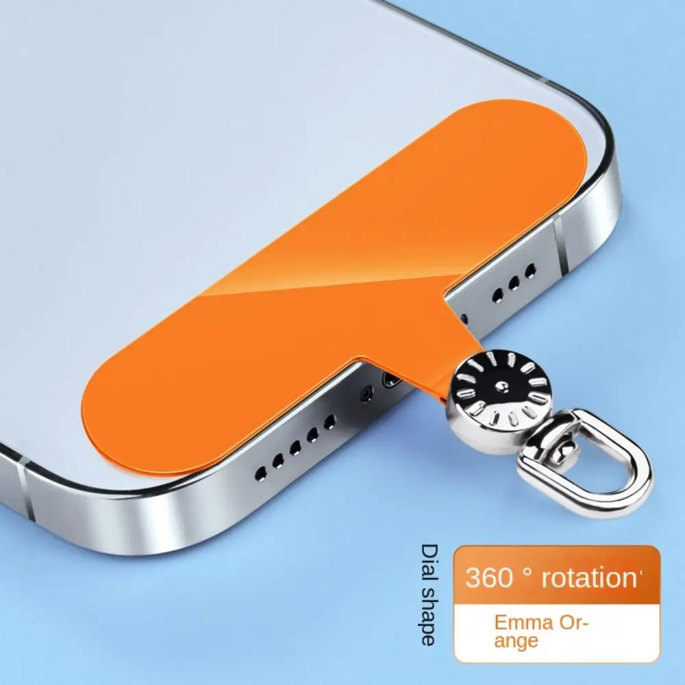 

Luxury 360° Rotatable Phone Lanyard Gasket TPR Hanging Cord Metal Phone Patch Snap Strap Detachable Phone Card Clip Mobile Phone