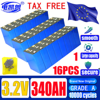 Grade A New 3.2V 340ah 320ah Lifepo4 battery DIY 12V 24V 48V 10000 cycles 3C high-power RV marine rechargeable battery No tax