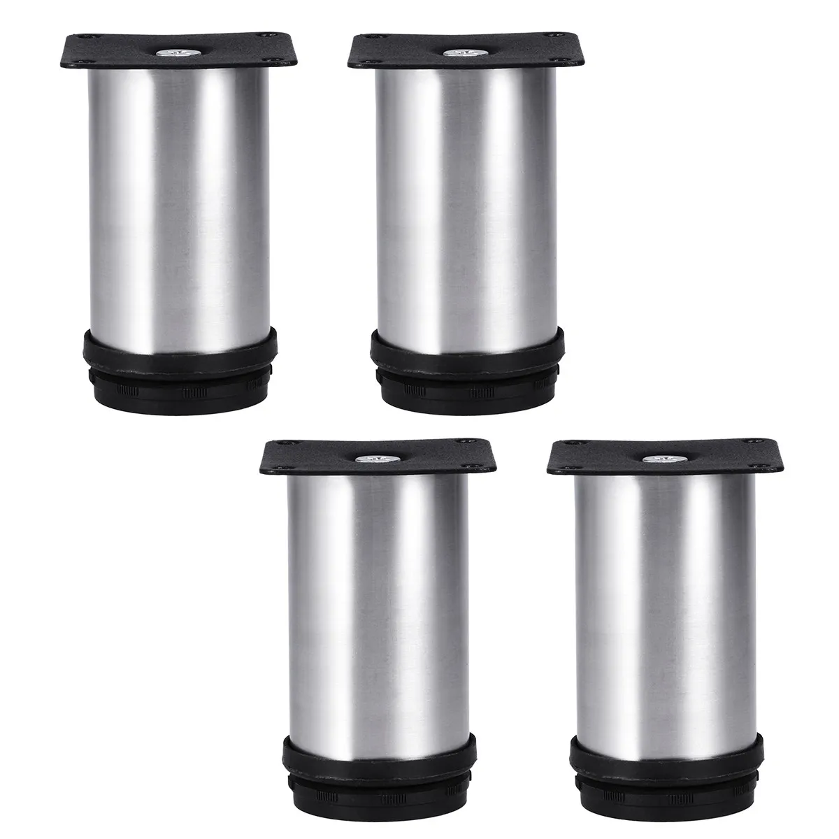 4Pcs Extra Thick Stainless Steel Furniture Support Legs 50x120mm Load Bearing Sofa Table Cabinet TV Stand Bed DIY Support Feet