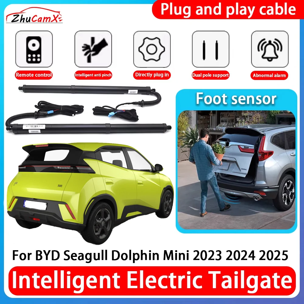 ZhuCamX Car Power Trunk Electric Suction Tailgate Intelligent Tail Gate Lift Strut For BYD Seagull Dolphin Mini 2023 2024 2025