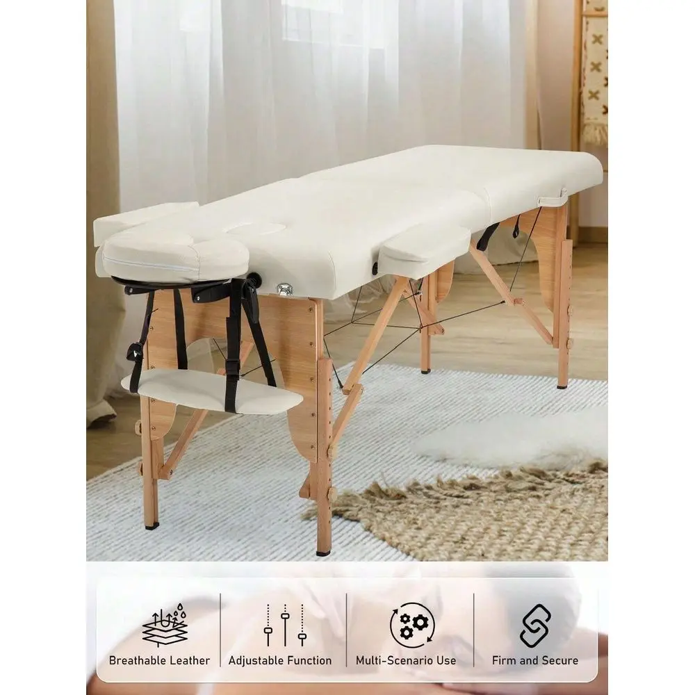 

Table Portable Massage Bed Lash Bed 2 Fold SPA Table 24inch Wide Adjustable Salon Bed With NonWoven Bag For Spa Footmassage Fac