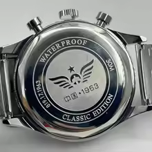 Men's watches 1963 pilot automatic watch 42mm waterproof retro quartz chronograph vintage dress watch - Image 3