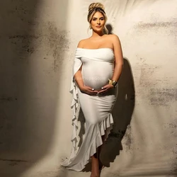 Maternity Wedding Guest Dress Stylish Off-Shoulder Maternity Dress Perfect for Photography Daily Parties
