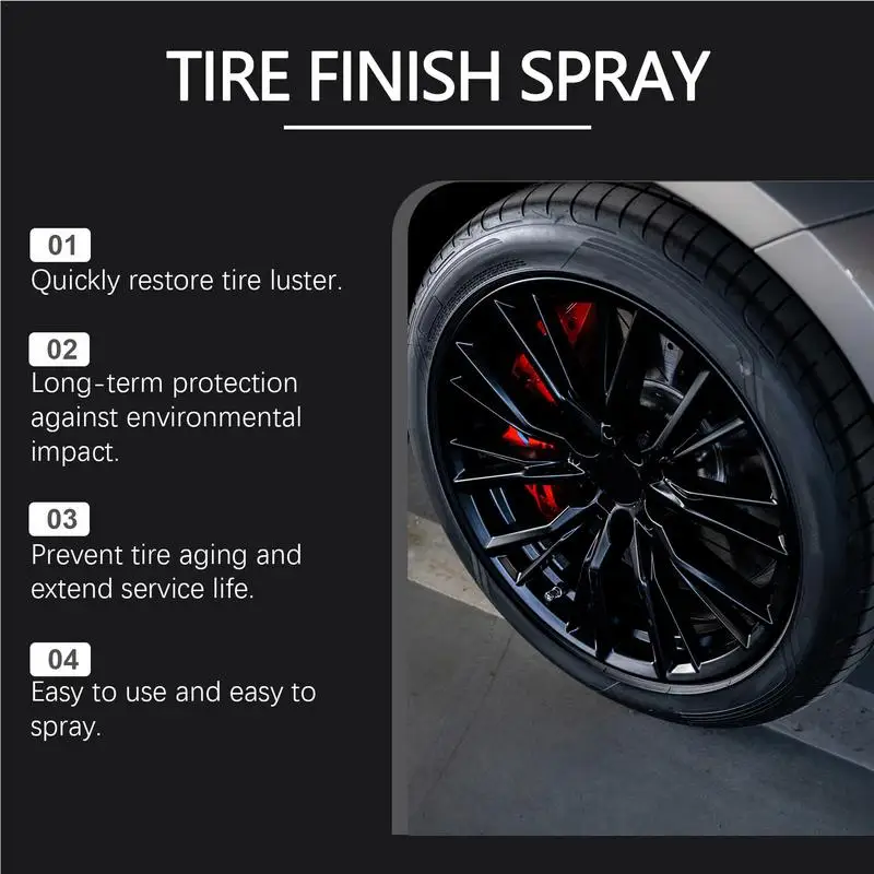 Car Tire Shine Automotive Tire Gloss Spray Protective Tire Shine Spray Long Lasting High Shine Tire Spray For Car Wheel