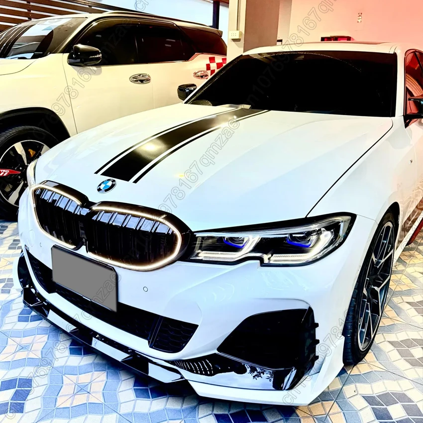 Upgraded to a Double Line Light Grill Racing Upper LED Grill For BMW G20 G21 M-Pack 320i 330i M340i xDrive 2019-2022 Accessories