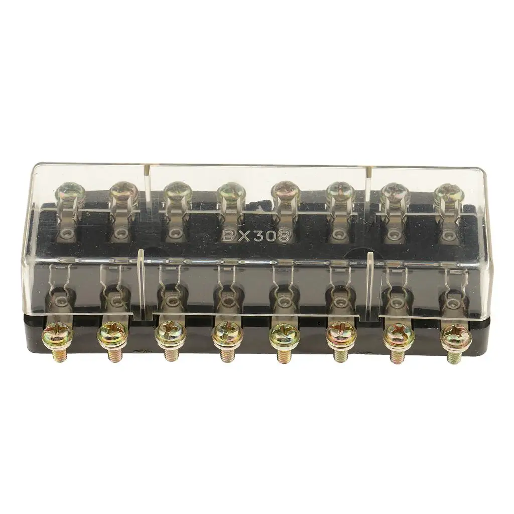 Car Boat Circuit Breaker 12V Fuse Box Holder Metal Plastic Manual Protection Panel for Automotive Marine Wiring and Accessories