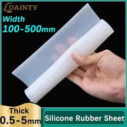 Silicone Rubber Sheet Thickness 0.5 1 2 3 4 5 mm Translucent VMQ Sheeting Pad for Vacuum Press Oven Heat Resistant Silicone Mat