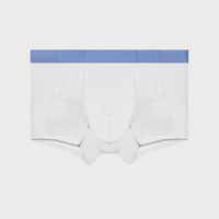 5pcs Men's ice - silk antibacterial underwear. These are mesh - ventilated boxer - style underpants for men. They are thin summe