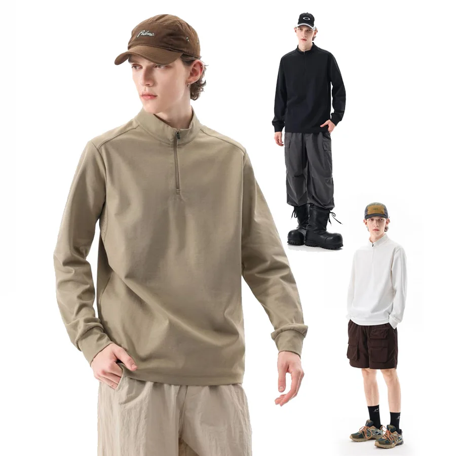 

Winter Outdoor Sport Quick Dry Stand Collar Hoodie Men Women Loose Casual Long Sleeve Track Sweatshirts Couple Tees Tops