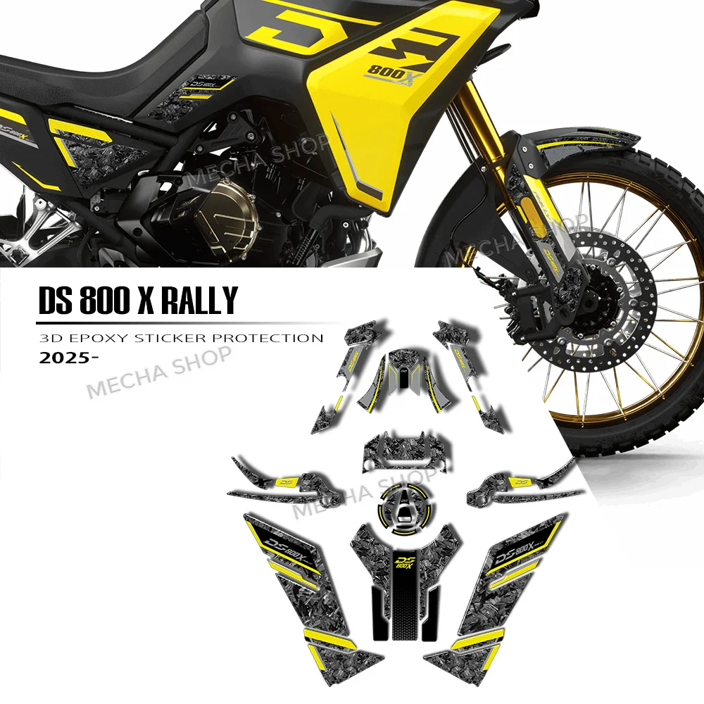 

For Voge DS800X Rally DSX800 dsx800 Tank Pad 3D Epoxy Resin Sticker Protection Kit 2025