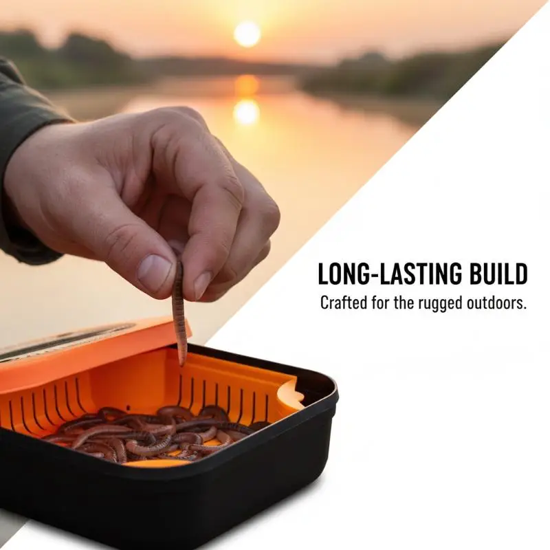 1PCS Plastic Carp Fishing Bait Box Feeder Fishing Bait Storage Case Carp Fishing Boilies Hair Rig Carp Rig Fishing Accessories
