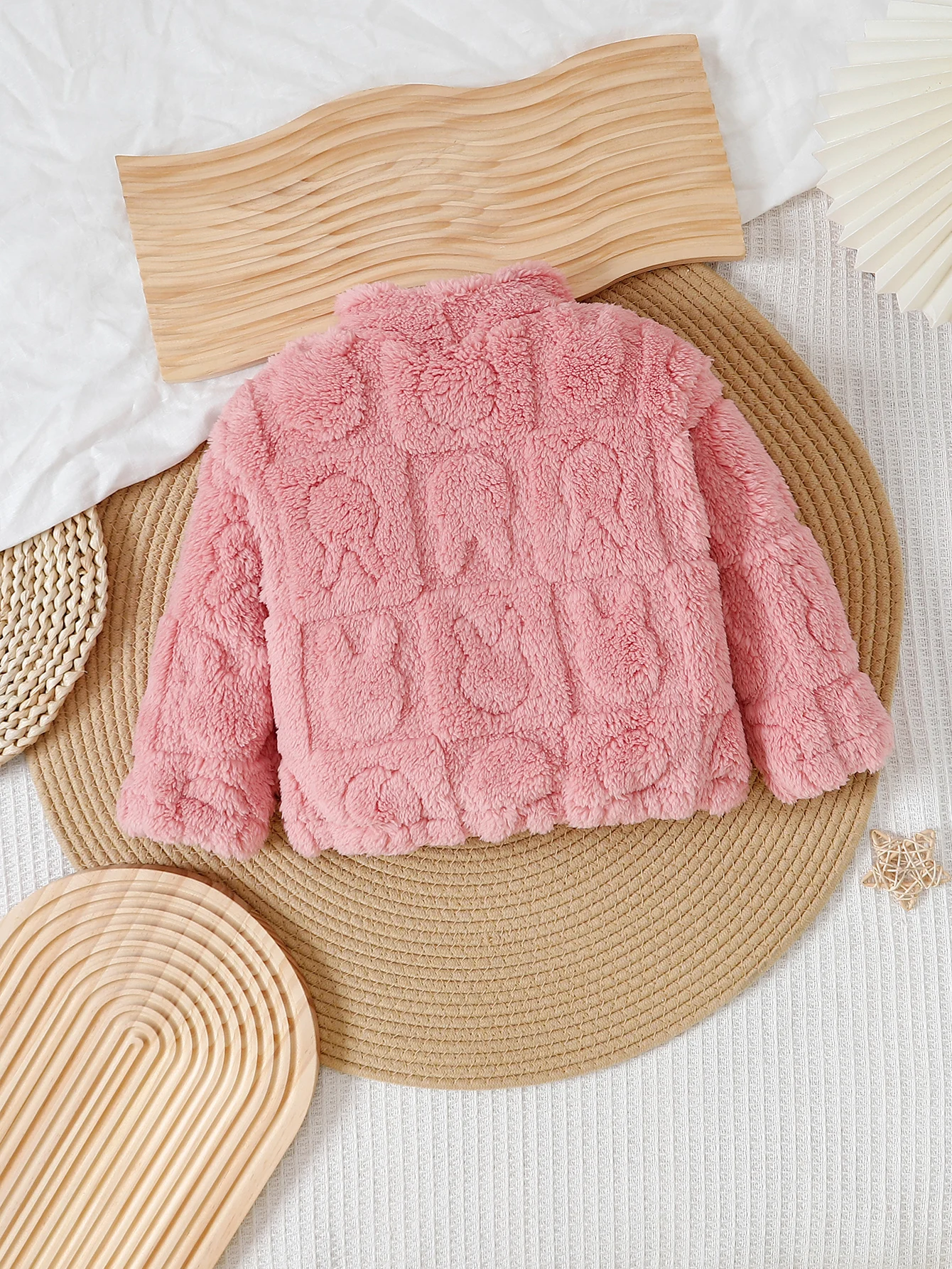 Baby Girl Sherpa Fleece Jacket Black Friday Deal, Stand Collar Zip Up Warm Plush Coat, Fall Winter Toddler Outerwear