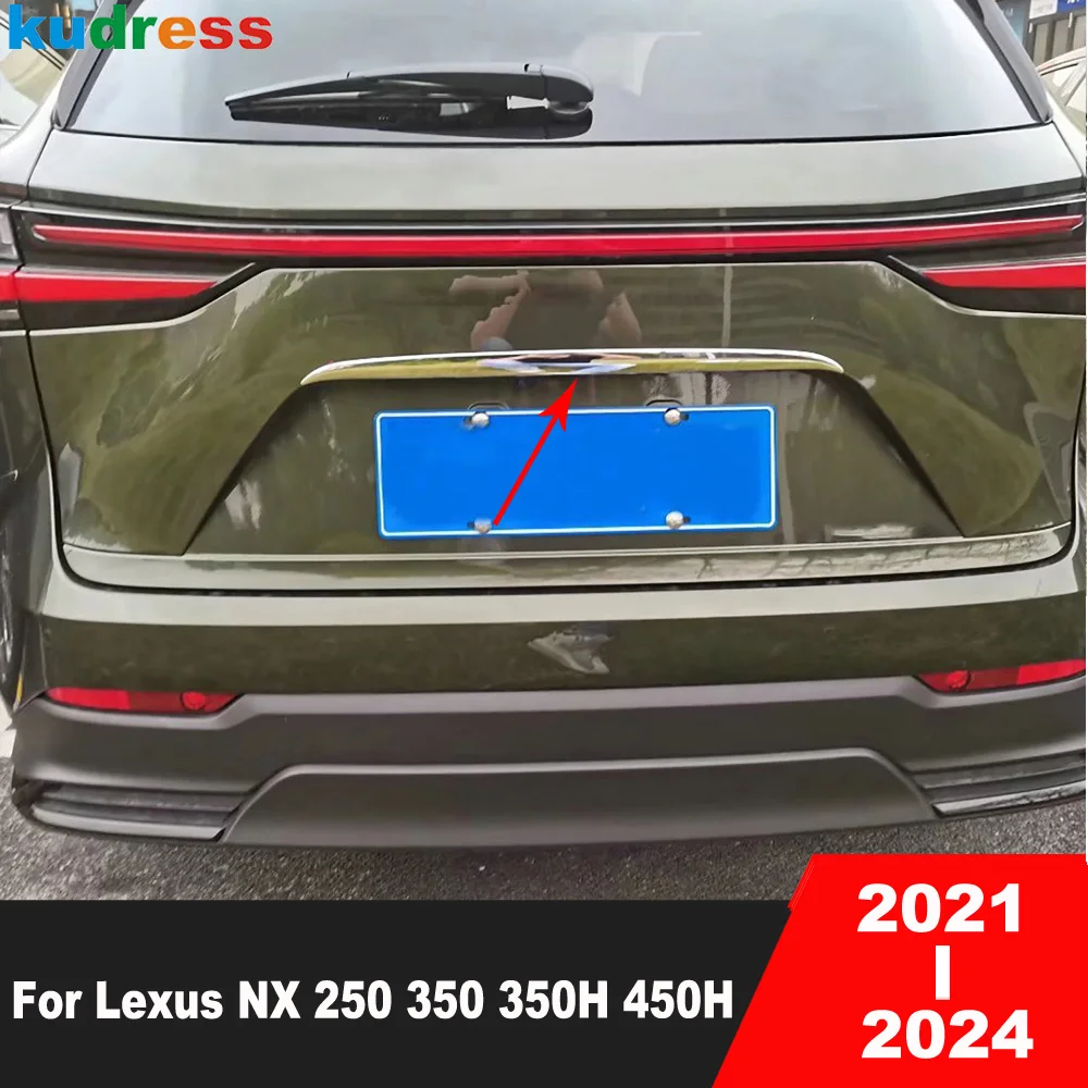 Rear Trunk Lid Cover Trim For Lexus NX 250 350 350H 450H 2021 2022 2023 2024 Chrome Car Tailgate Molding Strip Accessories