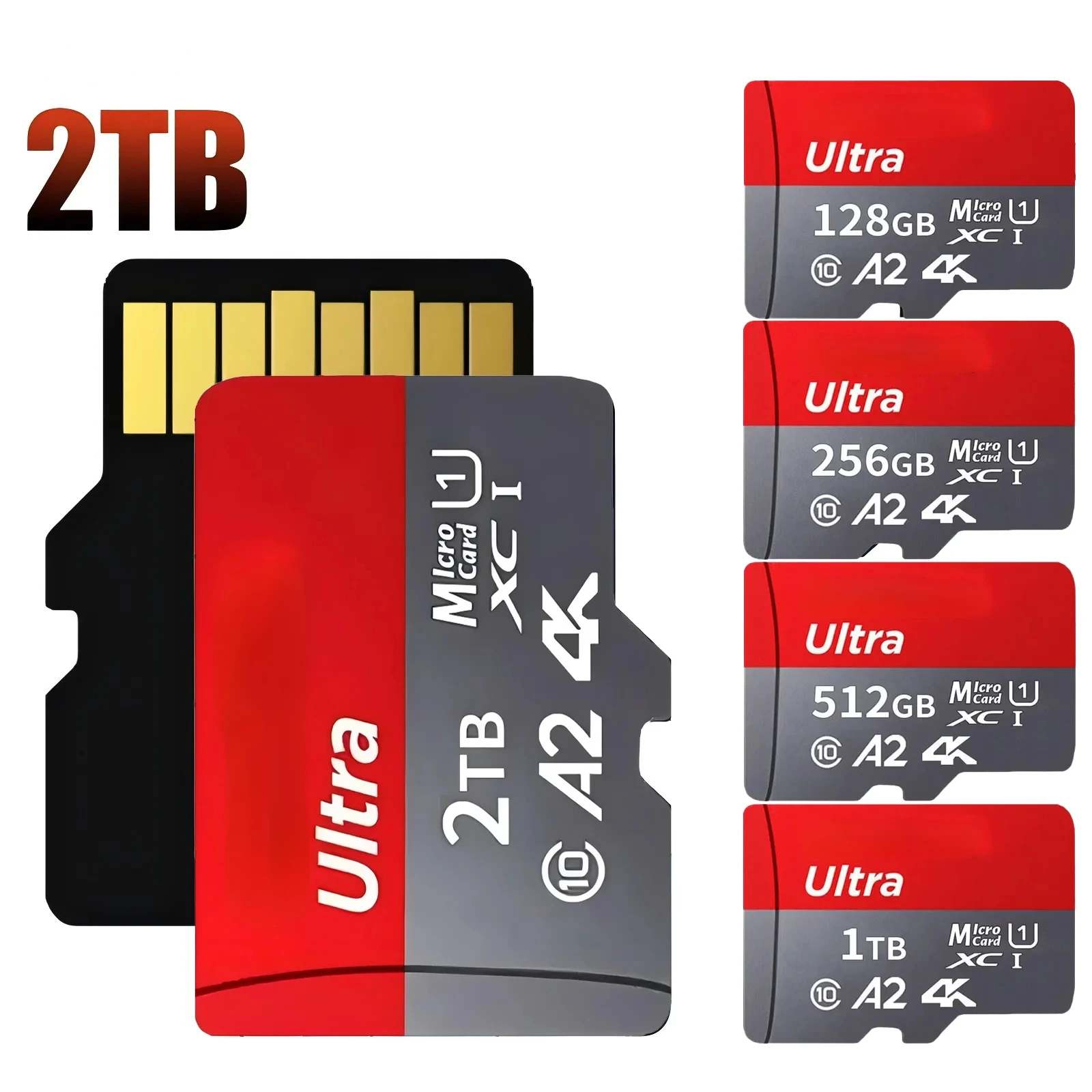 Original SD Card 2TB High Speed Memory Card 512GB 1TB Large Capacity Storage Device Sd Memory Card for Phones/Computers/Cameras