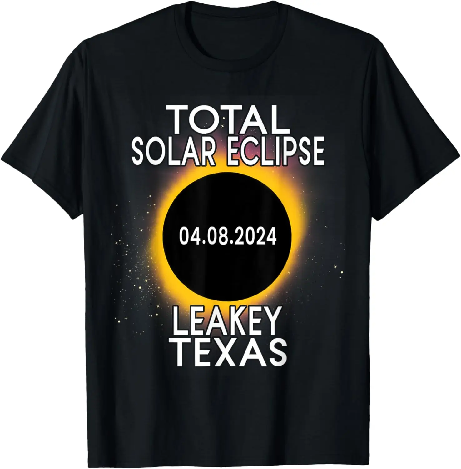 

Total Solar Eclipse 2024 Leakey Texas Path of Totality T-Shirt