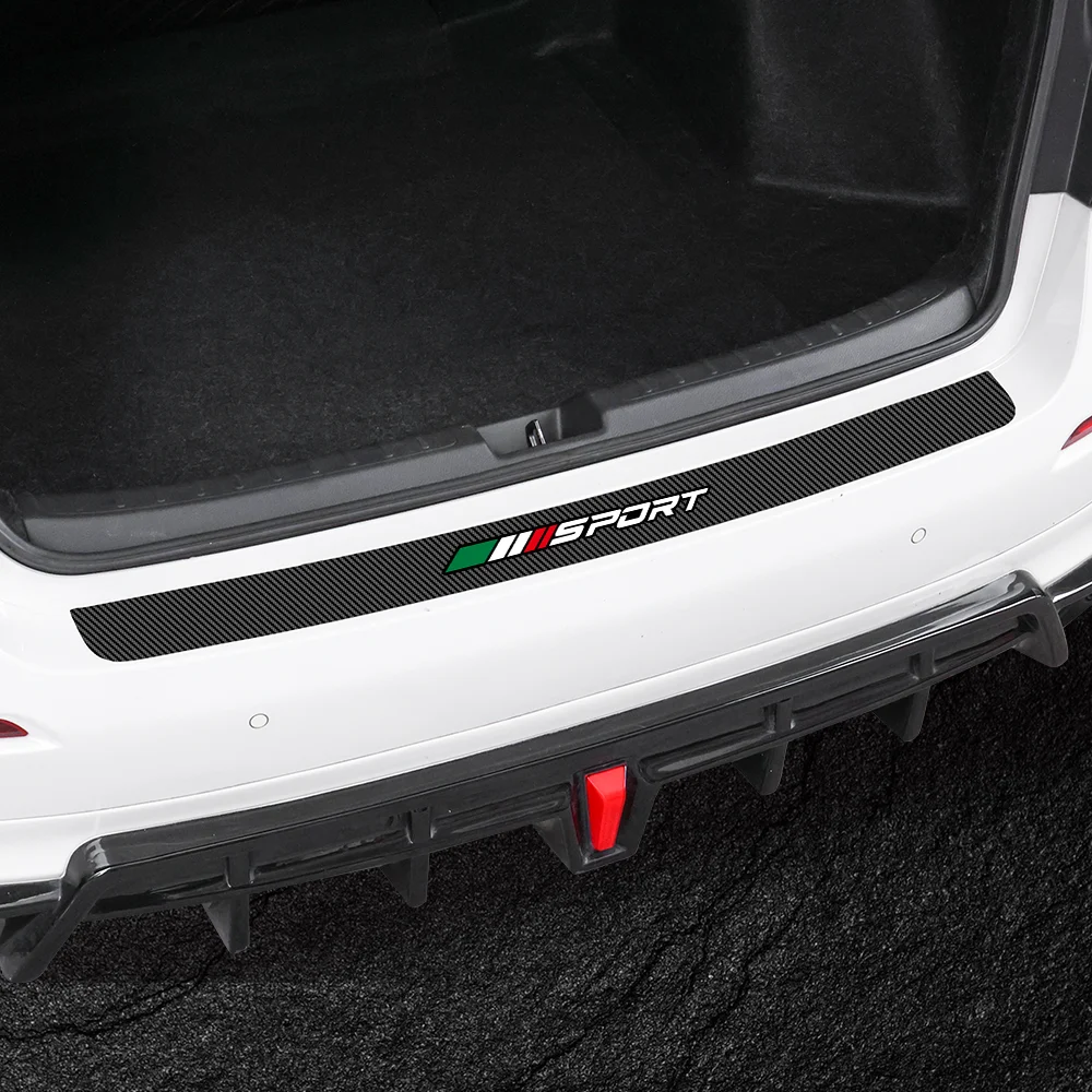 Carbon Fiber Sport Auto Tür Sill Schwelle Aufkleber Auto Stamm Stoßstange Streifen Für Lancia Delta Musa Phedra Thesis Voyager Ypsilon – Detail 7
