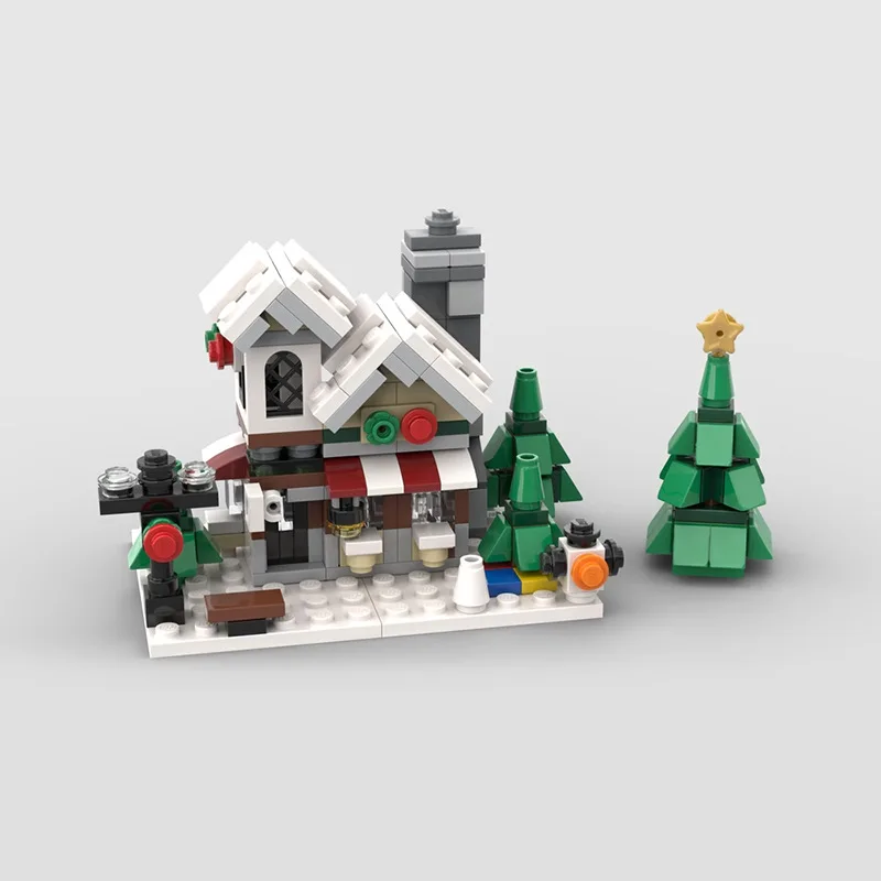 Architectuurwinkel Street View House Micro Kasteel Bouwstenen Kit Meisjes Winkel Klassieke Model Voor Kinderen Kinderen Speelgoed