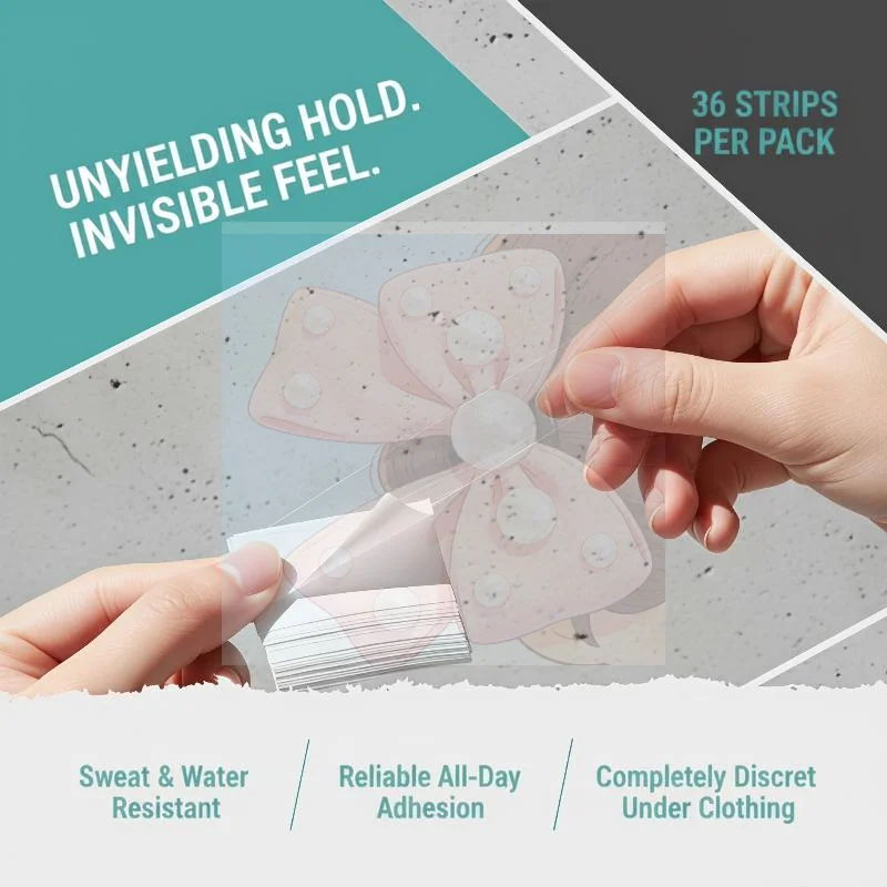 1set Invisible Double Sided Bra Strap Tape Strong Adhesive Anti Slip Design Perfect For Daily Wear Dresses Blouses Tops