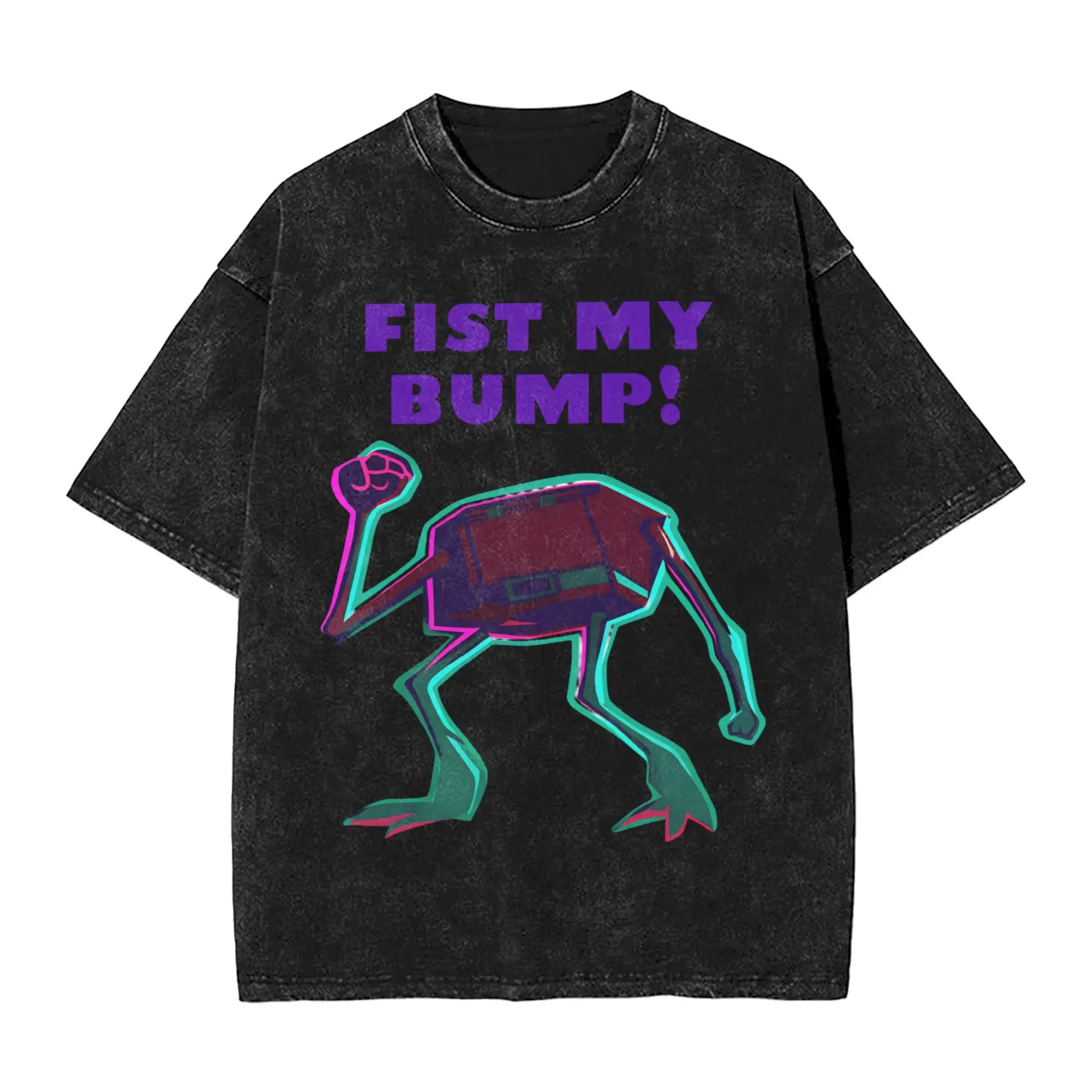 Fist My Bump 2026 Washed T-Shirt Men Project Hail Mary Streetwear Cotton T Shirts Beach O Neck Harajuku Tee Shirt Plus Size Tops