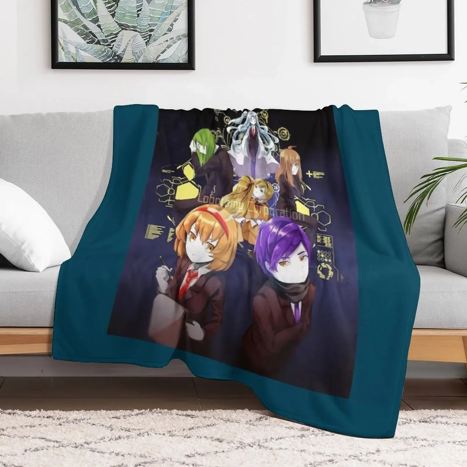 Aesthetic kawaii Lobotomy Corporation Throw Blanket Hair For Baby Loose Soft Plush Plaid Blankets