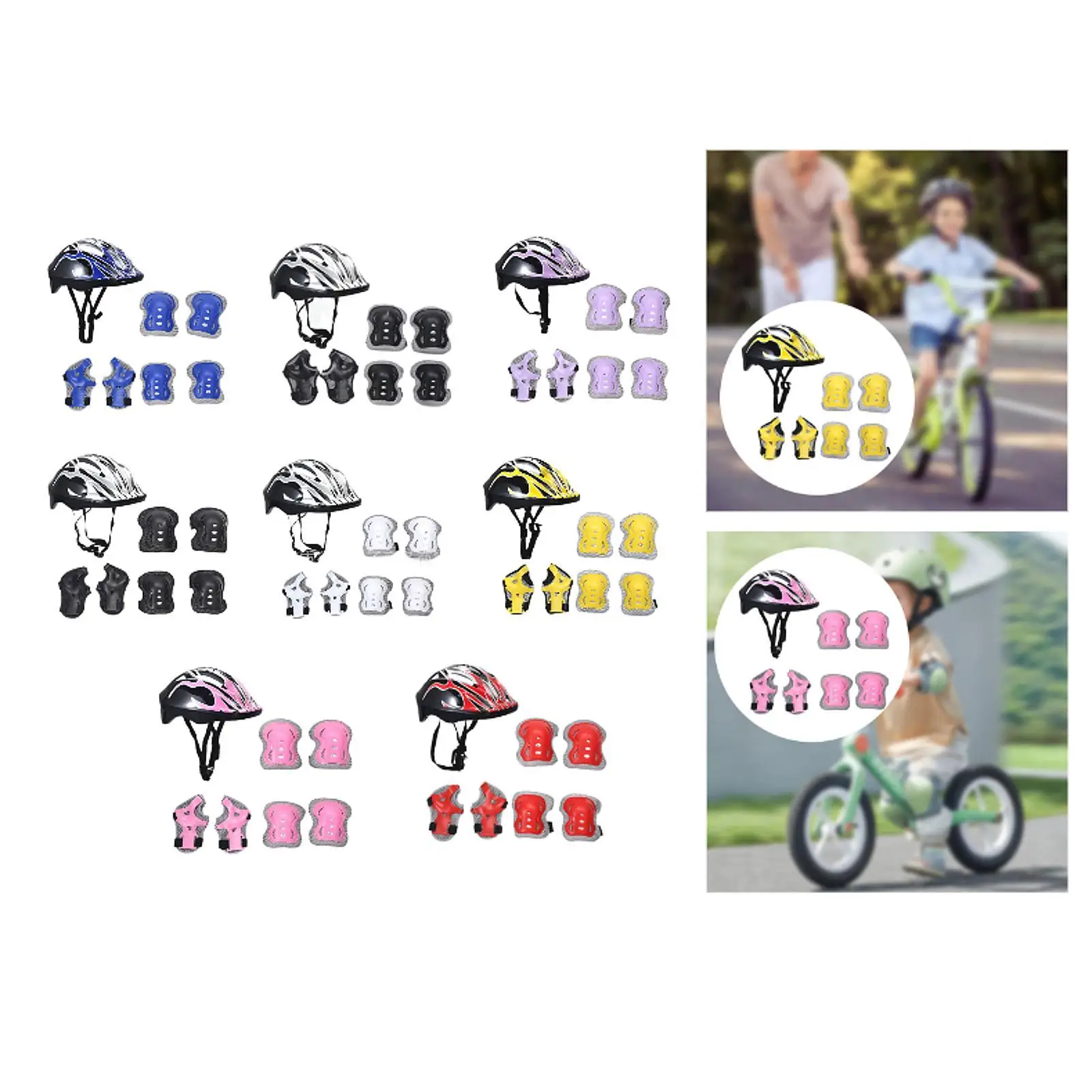 

Kids Bike Helmet Set Skateboard Helmet Comfortable Sports Helmet Lightweight