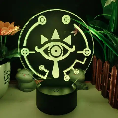 Zeldaes Night Lights Anime 3D Led Lamp Link Breath of The Wild Lighting Bedroom Decoration Legend Figure Kids Birthday Gift