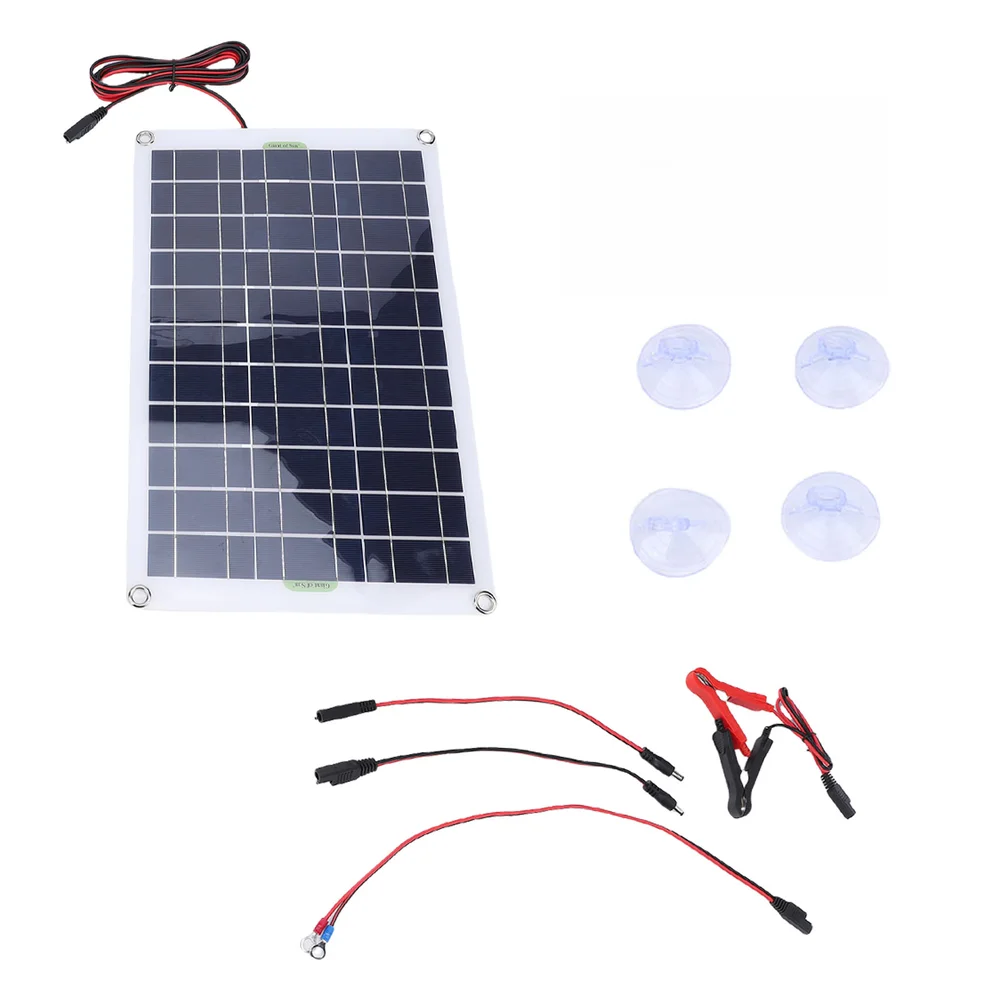 stable-output-60w-solar-panel-with-sa-connector-kit-monocrystalline-module-for-marine-rv-agricultural-and-for-outdoor-use