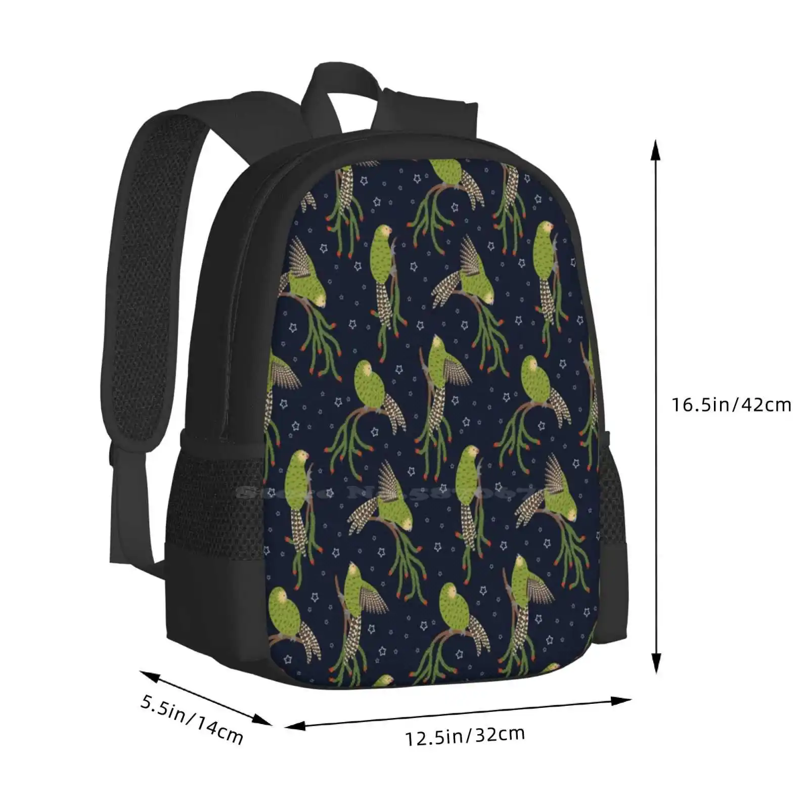 Kakapo und rimu neuankömmlinge unisex taschen studenten tasche rucksack kakapo rimu kiwiana nz neuseeland vogel papagei