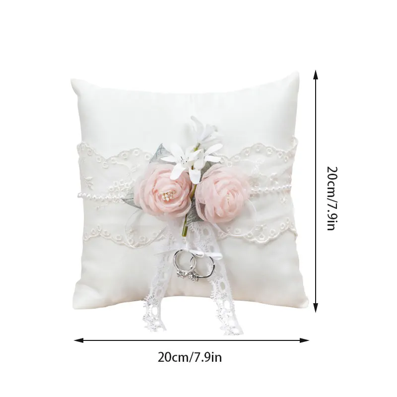 Support Cushion Ring Pillow Bearer Cushions For Lover Friend Good Gift Party Decoration Flowers Romantic Decor Pallet
