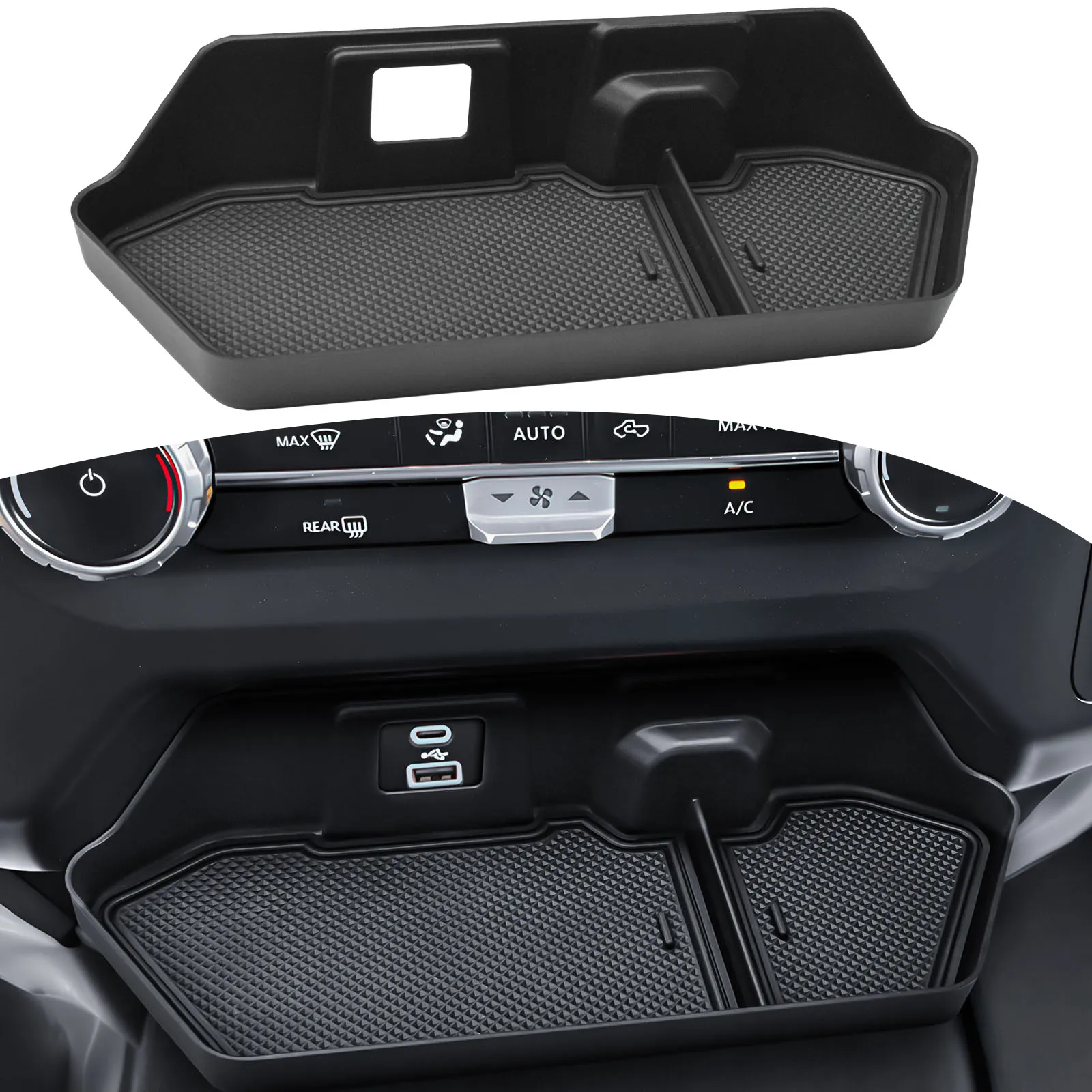 

For 2022–2026 Ford F150 Jump Seat Front Hanging Storage Organizer Interior Coin Holder Hanging Storage Box Car Tray Accessories