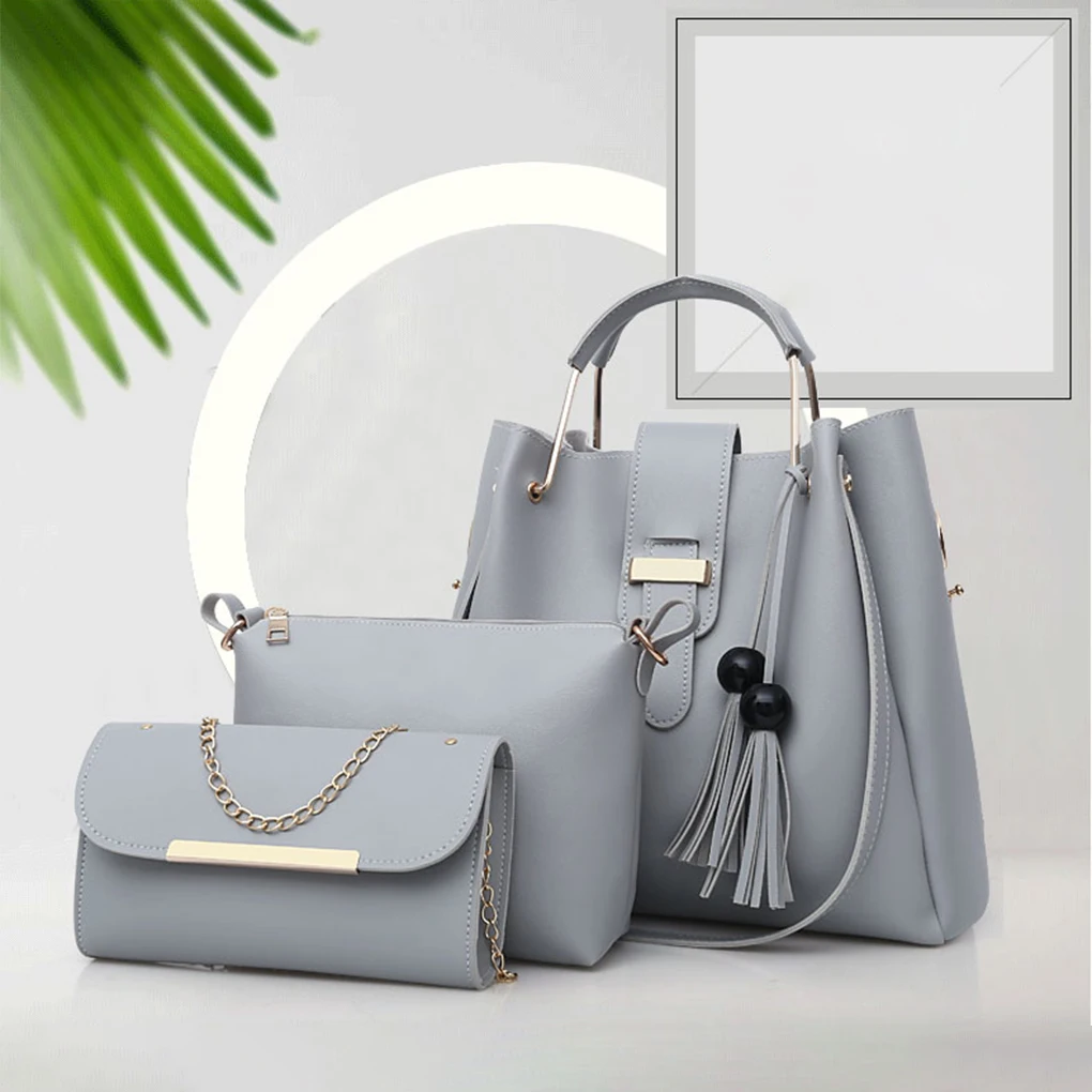 3pieces/lot Fashion Women’s Luxurious Tote Bag Multifunction Shoulder Bag Elegant Women Handbags Bag Ladies Purse