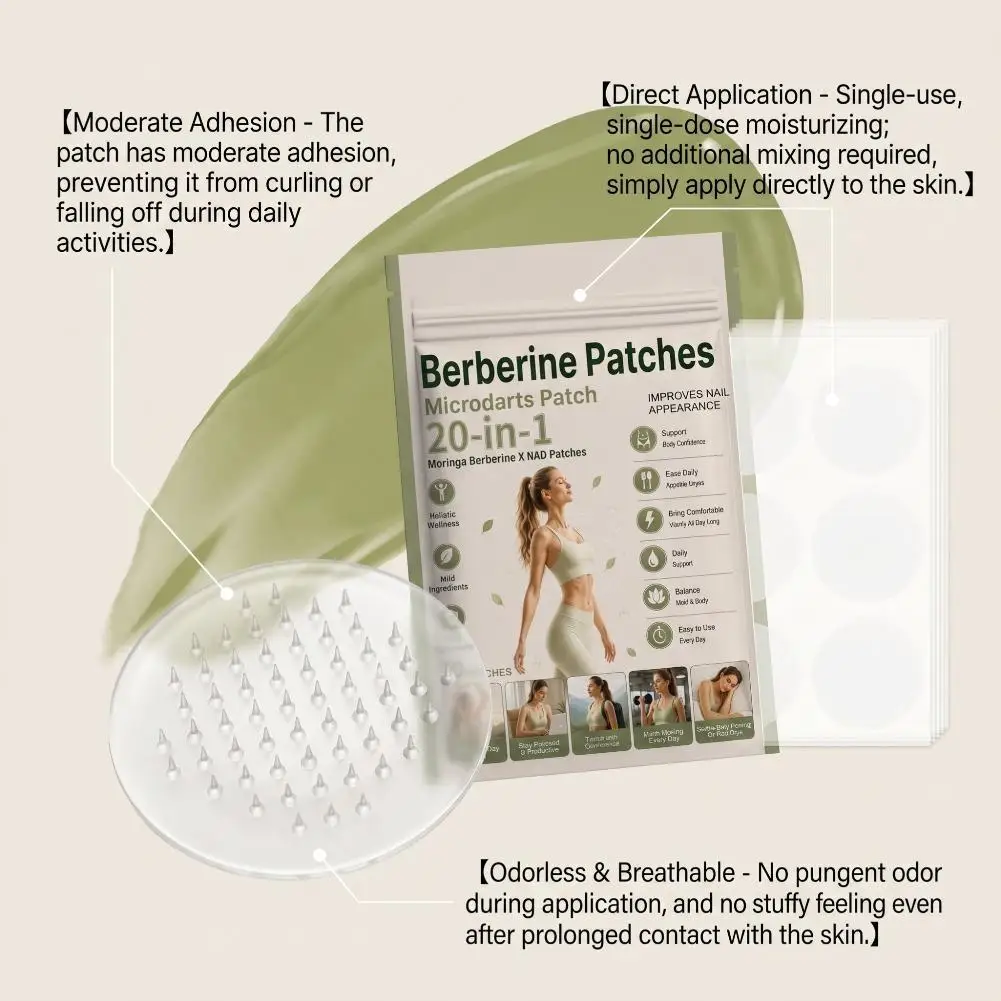 30pcs  Moringa NAD Wellness Patches 20-in-1 Blend Appetite Management All Day Energy Microdart Body Care Patch