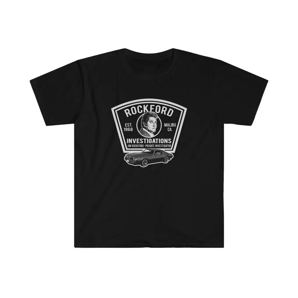 Jim Rockford Private Investigator Darks Softstyle T Shirt