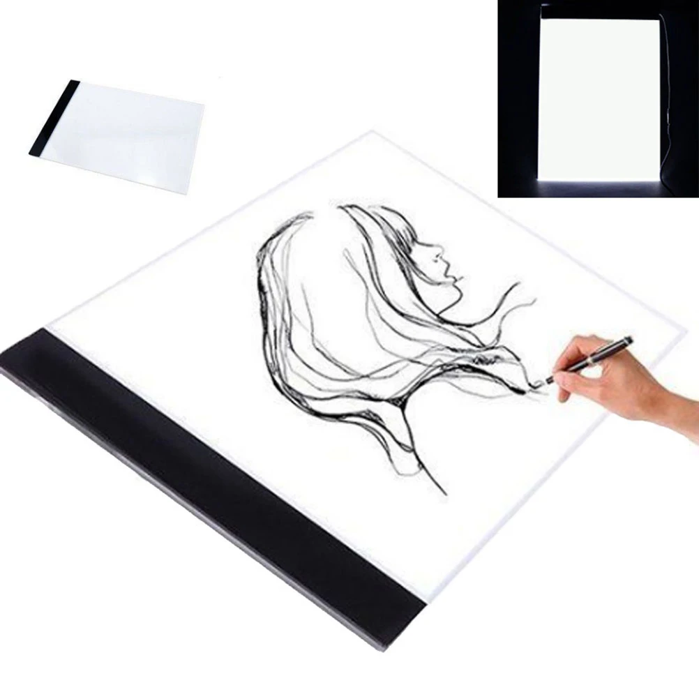 A4 LED Lichtkasten LED Lichtkasten LED Licht Pad Schablonenbrett Lichtkasten Zeichenbrett