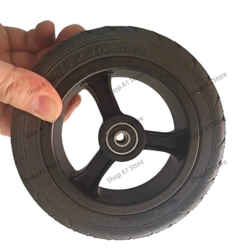 5.5 Inch Wear-resistant Solid Rubber Tire Wheel, Inflation-Free Replacement Solid Wheel for Scooter & Hand Trolley