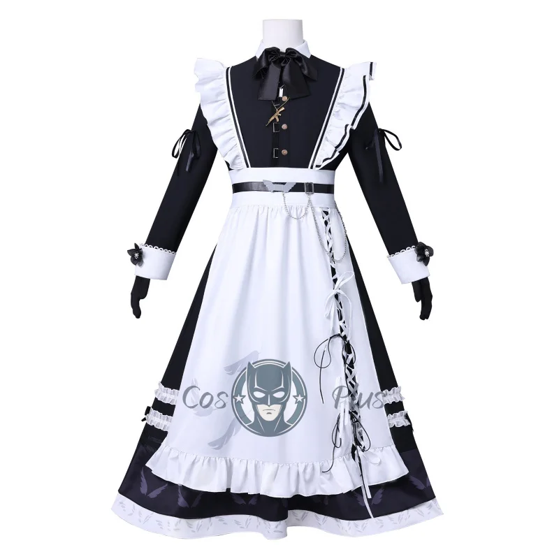 NIJISANJI Kanae متوفر في المخزون Nijisanji Vtuber Kanae خادمة الزي تأثيري حلي عيد الهالوين