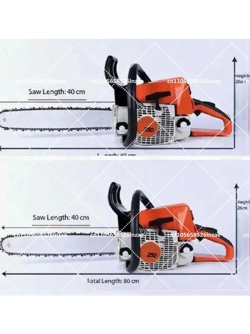 Professional Gas Powered Chainsaw for Logging, Heavy Duty Cutting Machine for Wood