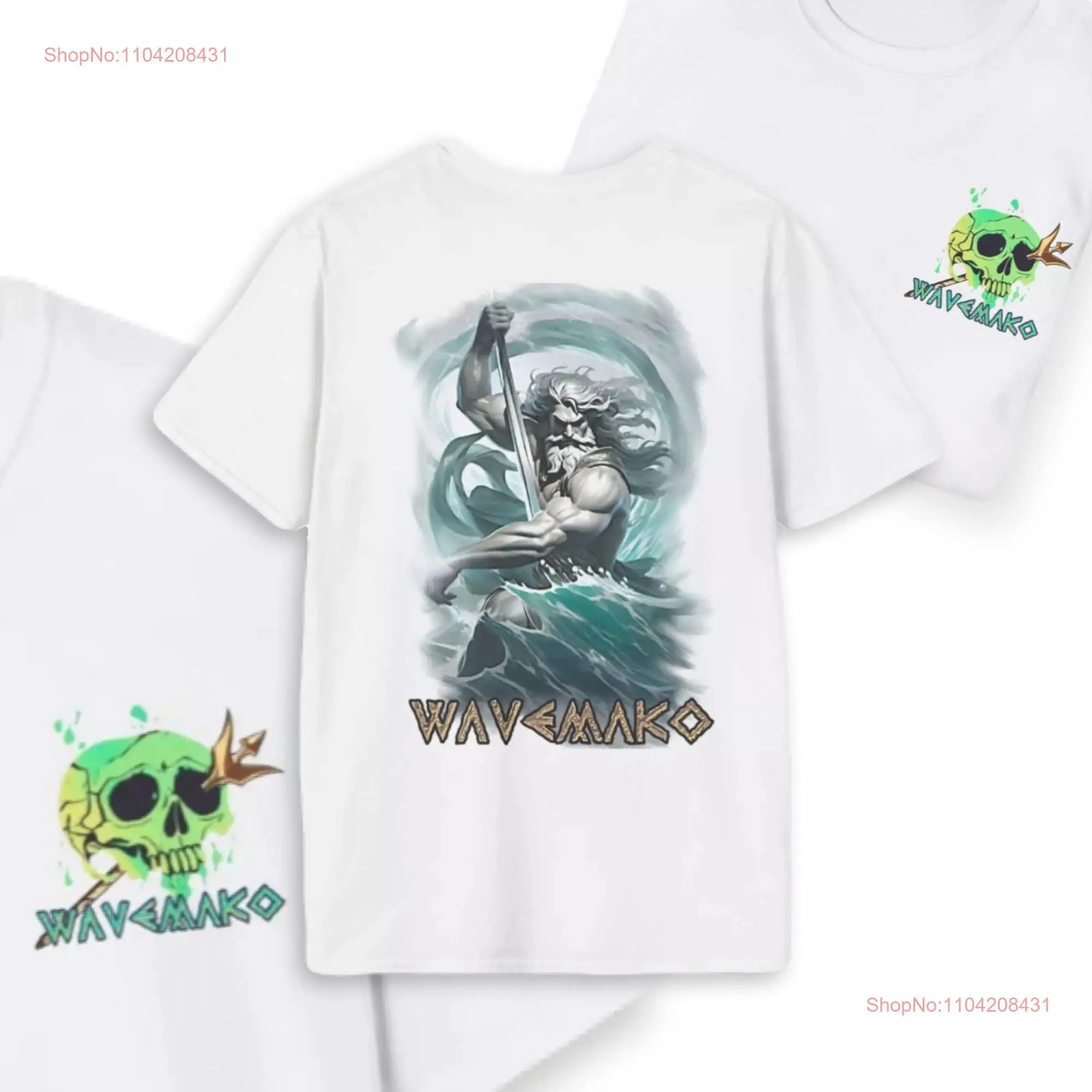 WAVEMAKO The wave maker Softstyle Double Sided T Shirt Mens Beachwear surf style clothes long or short sleeves