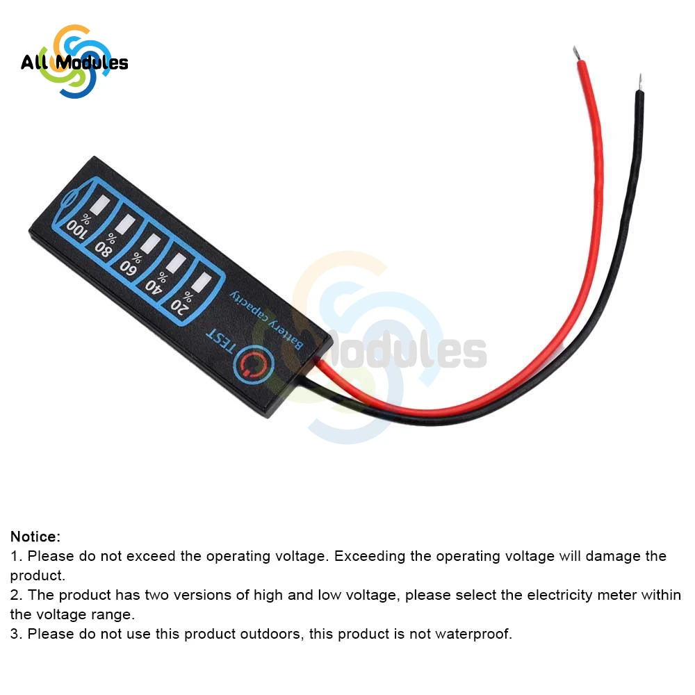 1S 2S 3S 4S 5S 6S 7S 4615 DC5V-30V Lithium Battery Capacity Battery Indicator Board Power Display Charging Charge LED Tester