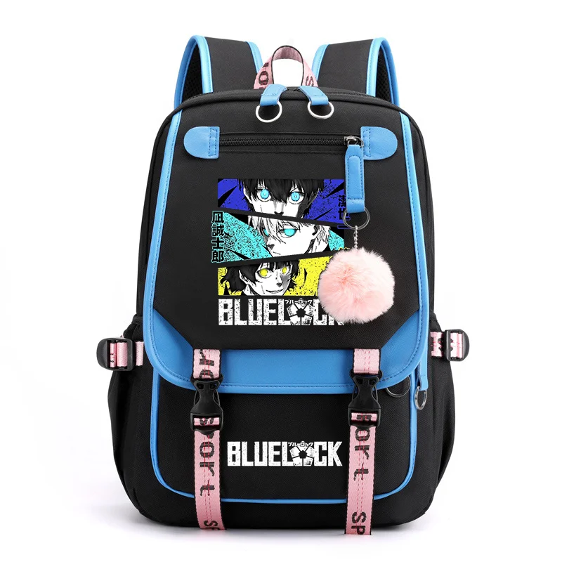 

New Anime BLUE LOCK Backpack Teenagers Outdoor Street Cool Rucksack USB Zipper Backpack High Quality Anime Backpacks