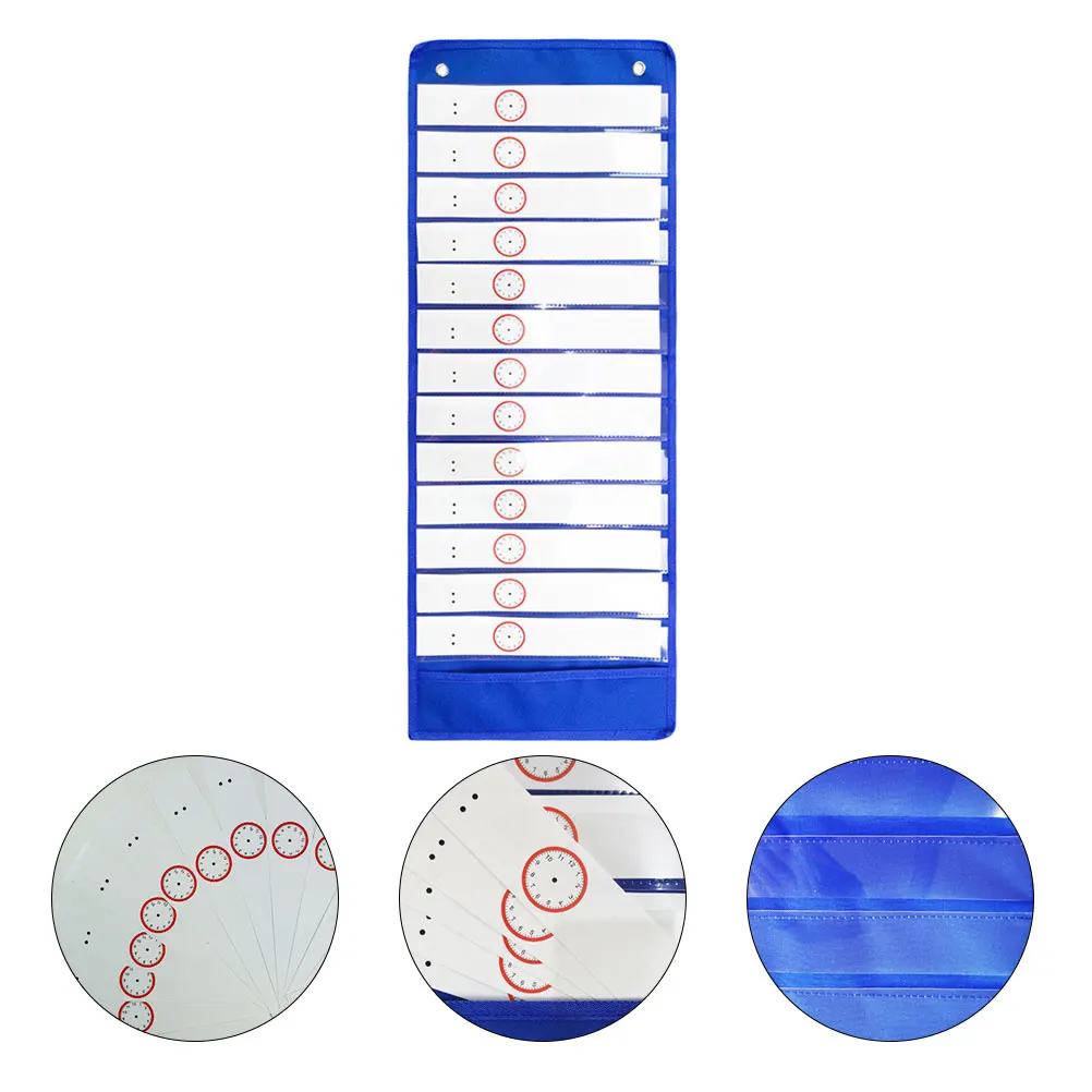 

Daily Schedule Pocket Chart 18 Reusable Cards Oxford Cloth Classroom Hanging Bag Storage Solution Teachers Homeschool