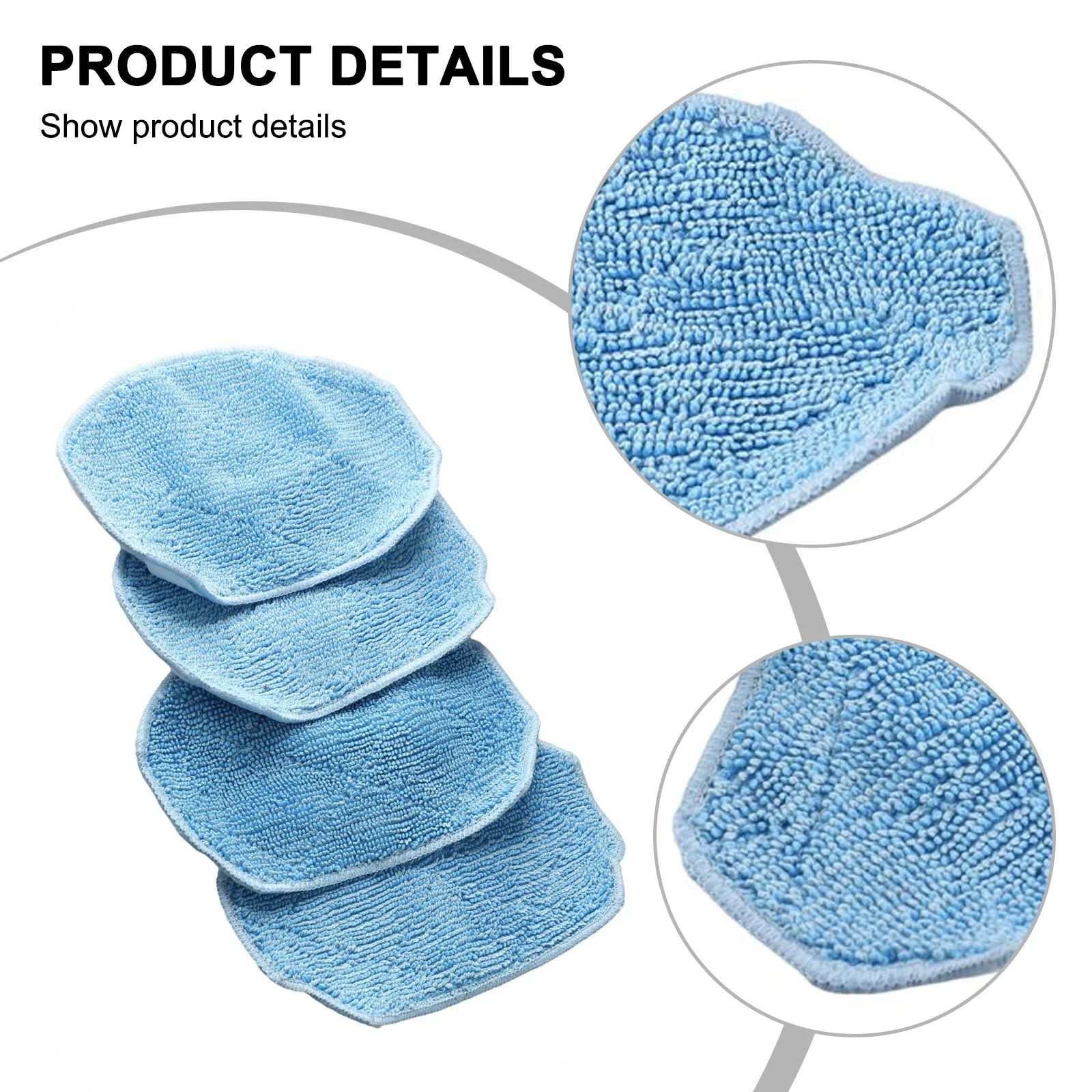 

Replacement Mop Cloths Compatible with For Cecotec For Conga 999 and For XTreme Robot Vacuum Cleaner 4/10 Microfiber Cloths