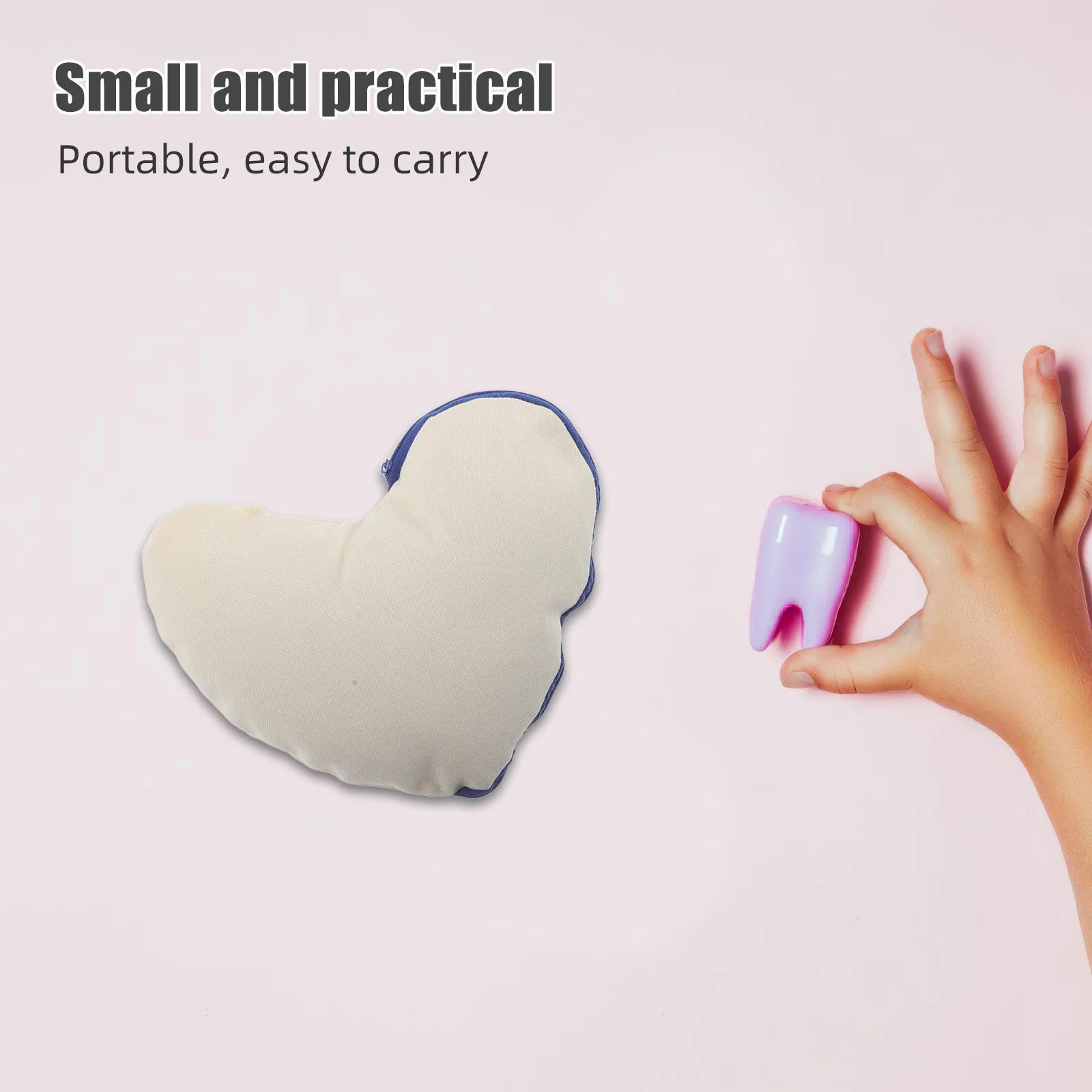 6 قطعة أكياس قلم رصاص من القماش لنقل الحرارة فارغة على شكل قلب وسحاب DIY حافظة أقلام للتسامي للمدرسة والسفر وأدوات الزينة والمكياج