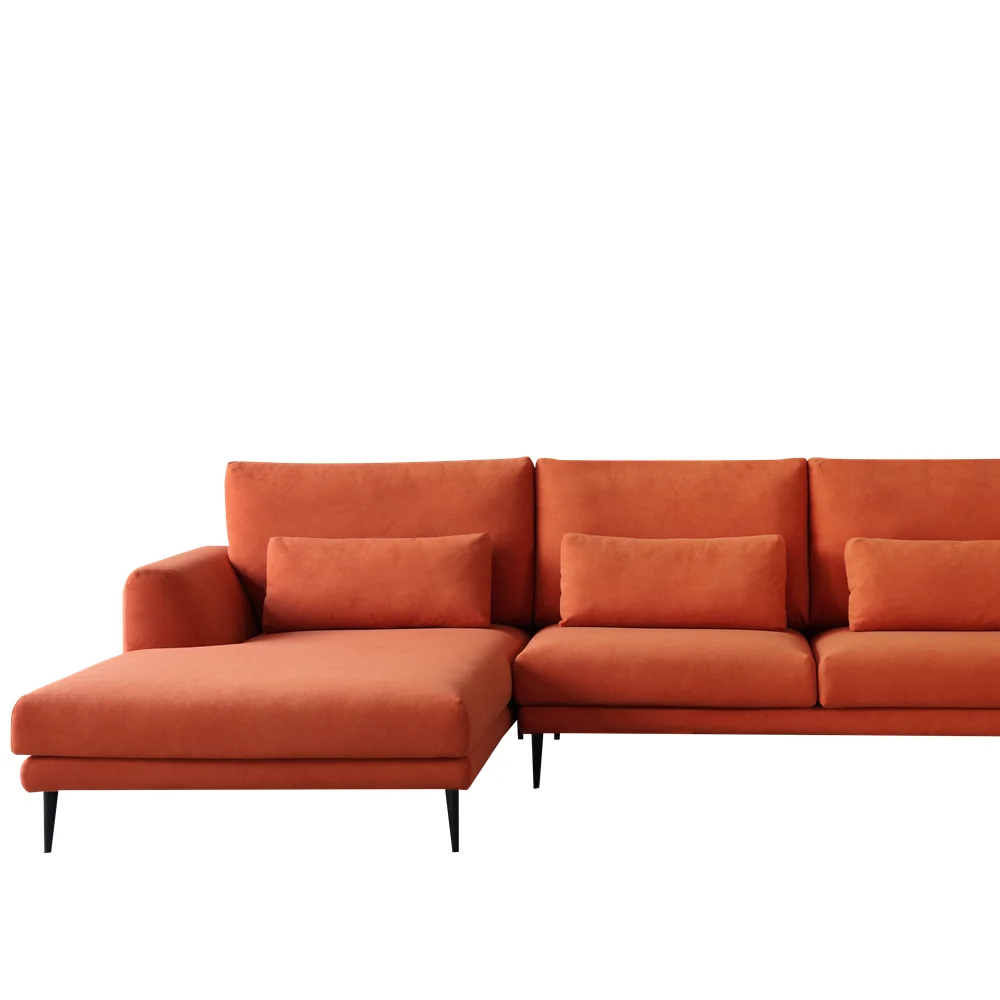 

for Orange Fabric Modular Sectional Sofa Set American Style Collection for Living Room Home Furniture with Sponge Filling
