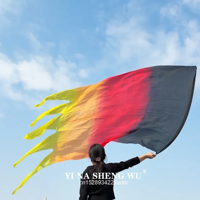 1/2pcs Dance Praise Worship Flex Flags Dance Semicircle Dance Ministry Streamer Outdoor Flags 100% Real Silk Flame Flag New