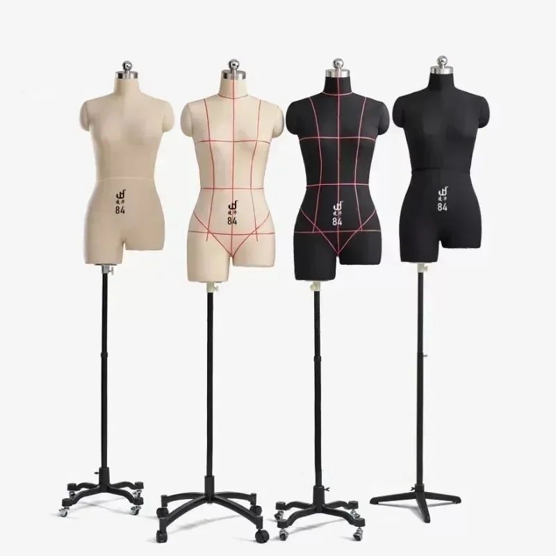 마네킹Design Model Female Dressmaker Mannequins Sewing Mannequin for Women's Clothing Bust Dress Form Stand Metal Base k