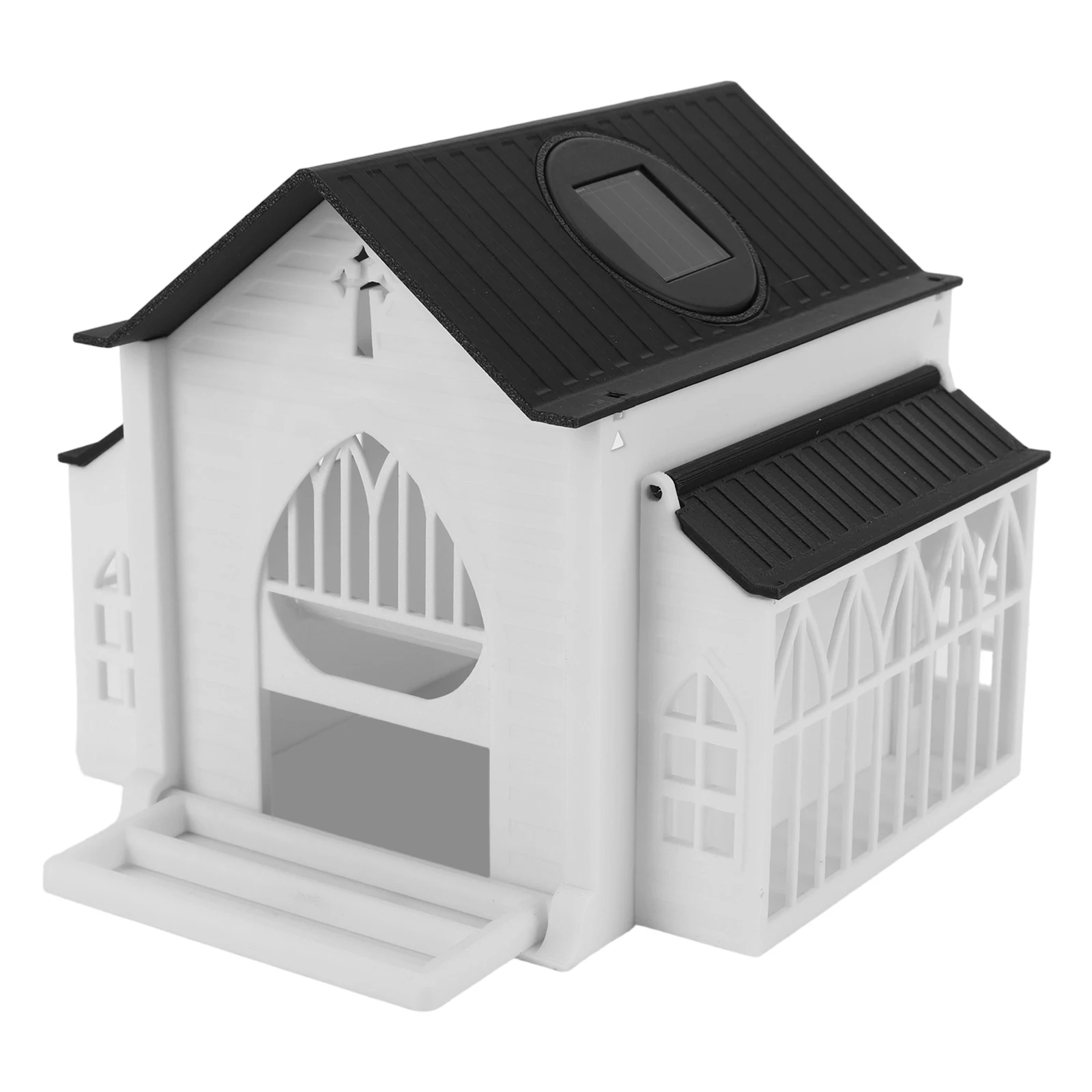 Hanging Wild Bird Feeder with Light Weatherproof Birds Cage Multi-Purpose Heavy-Duty Birds House For Outdoor Balconies Terraces